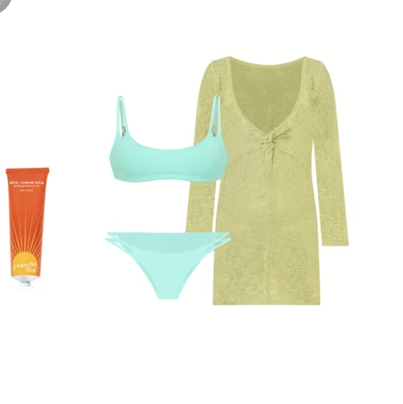 L*Space Zinnia Wilder Bikini Set Bright Teal - Picture 5 of 6